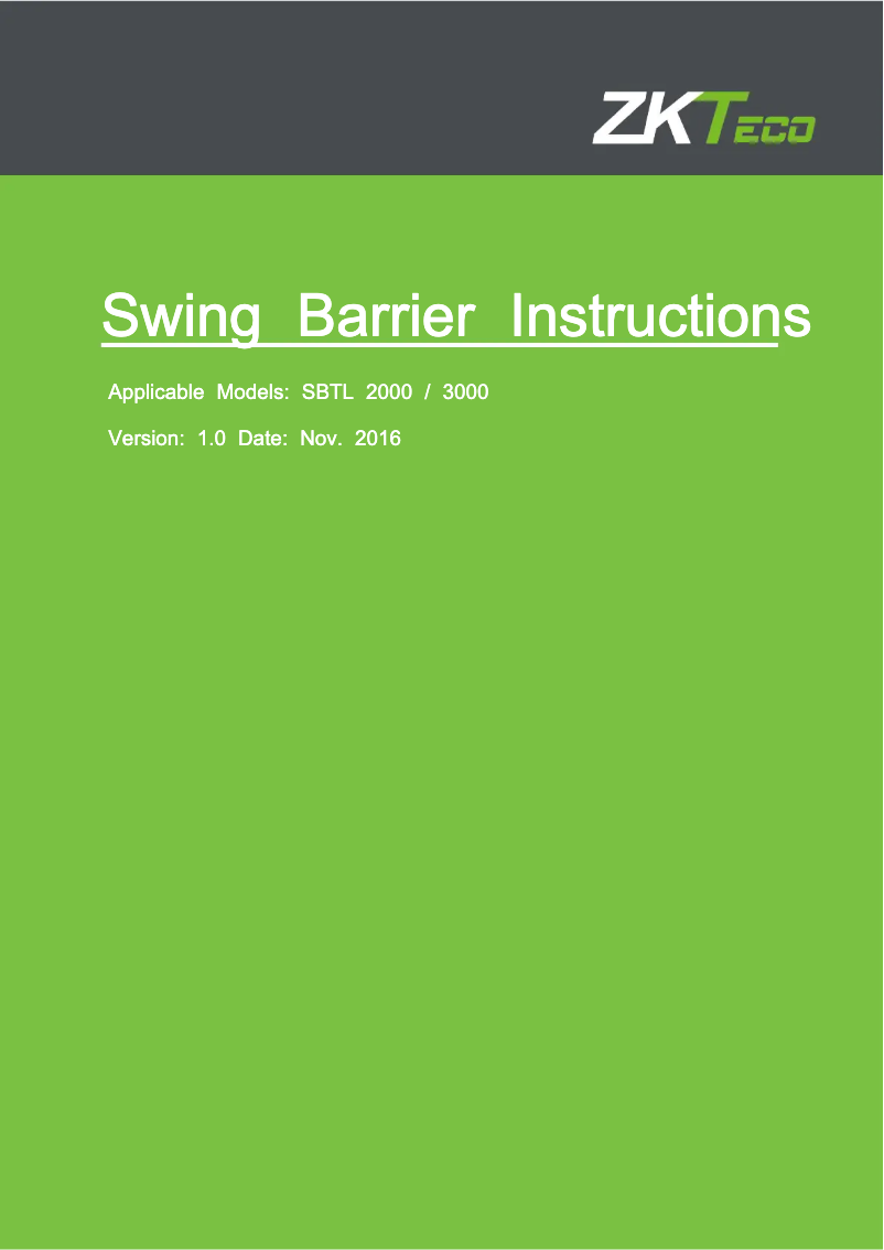 Imagen de la primera página del manual del dispositivo SBTL3200