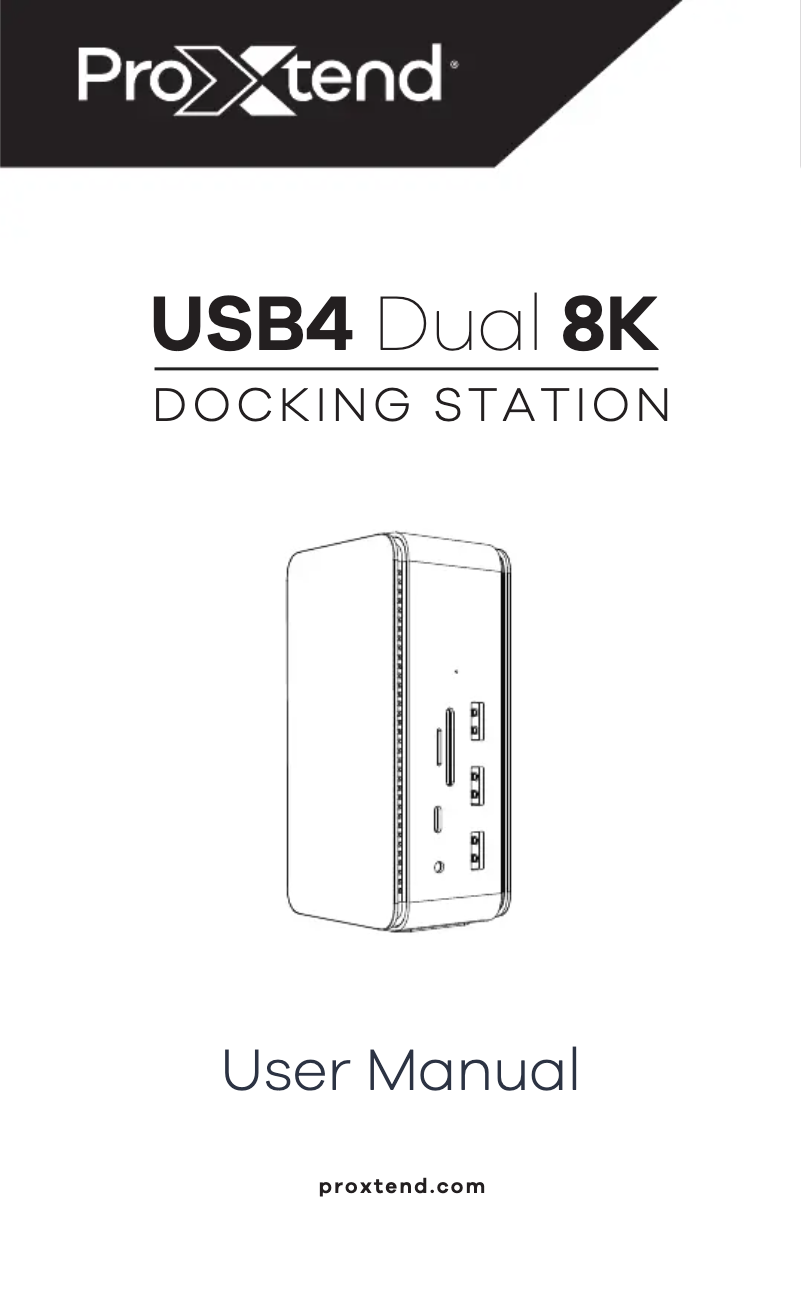Page n°1 - Manuel utilisateur ProXtend DOCK2XUSB4