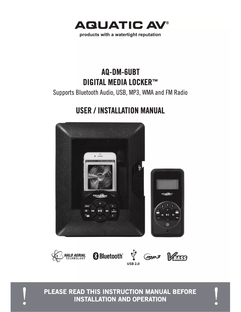 Image de la première page du manuel de l'appareil AQ-DM-6UBT-G