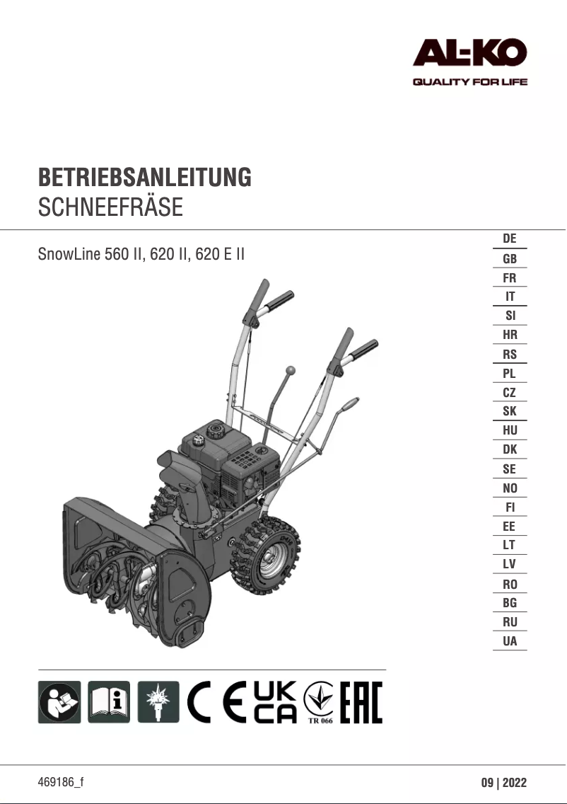 Página 1 del manual Manual de usuario AL-KO SnowLine 620 E II