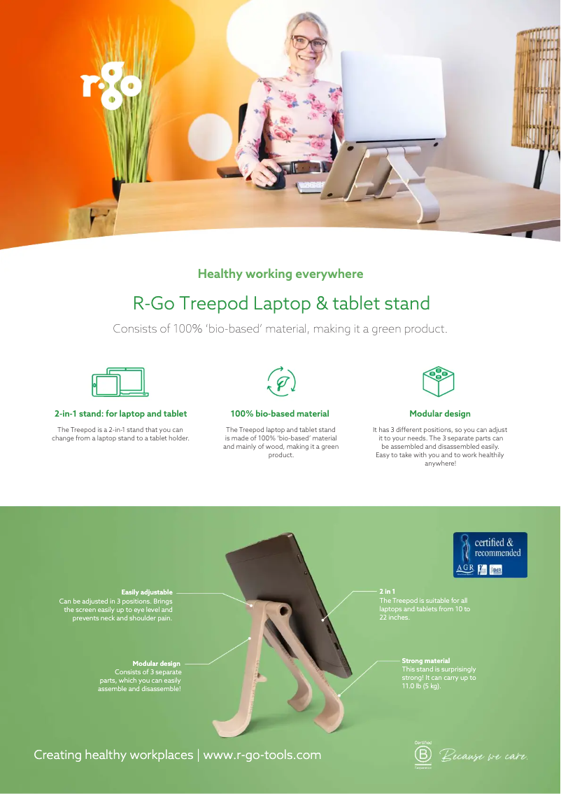 Page 1 de la notice Fiche technique R-Go Tools Treepod