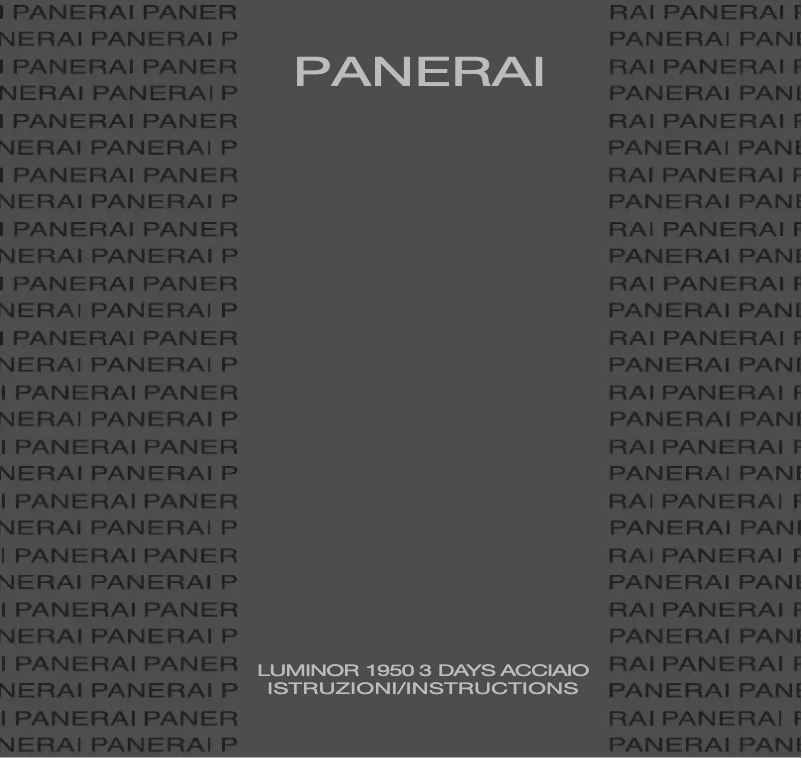 Página 1 del manual Manual de usuario PANERAI Luminor 1950 3 Days Acciaio