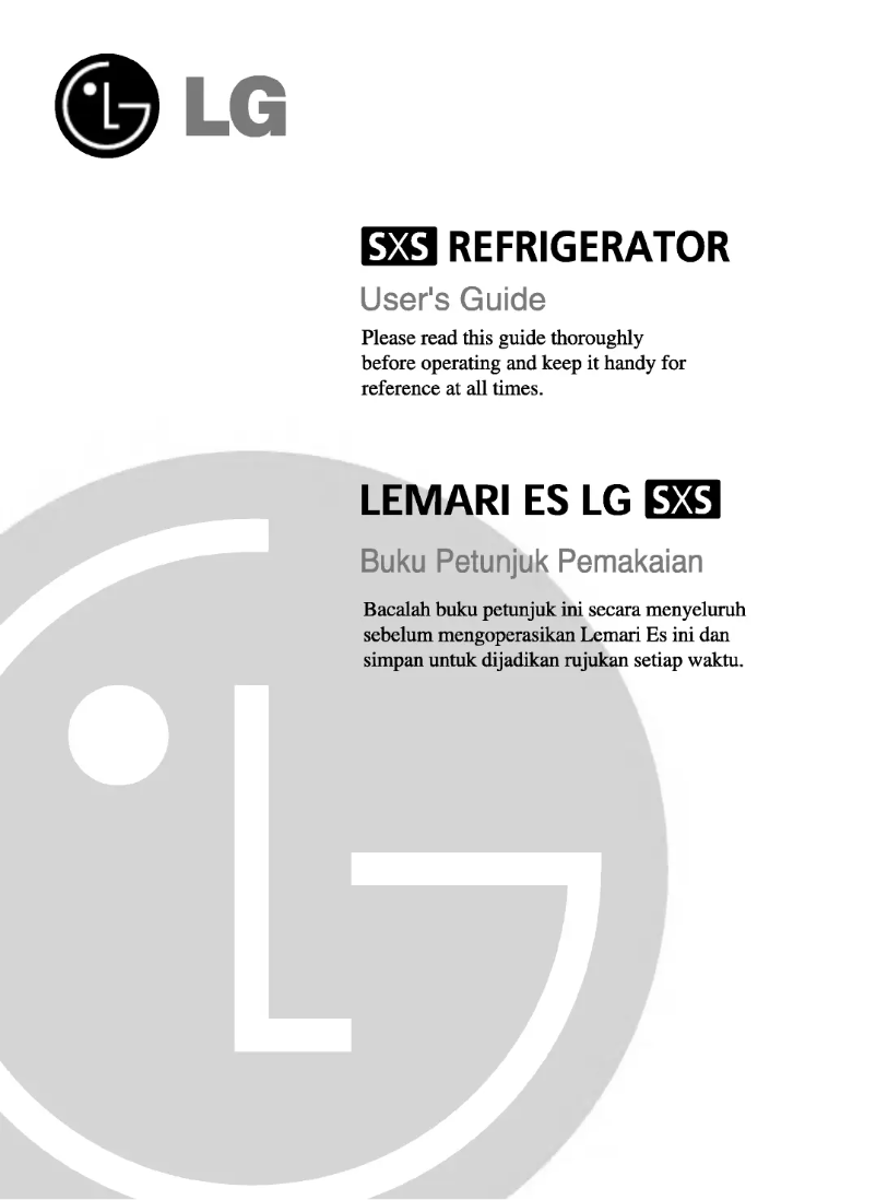 Page 1 de la notice Manuel utilisateur LG GR-P277AUB