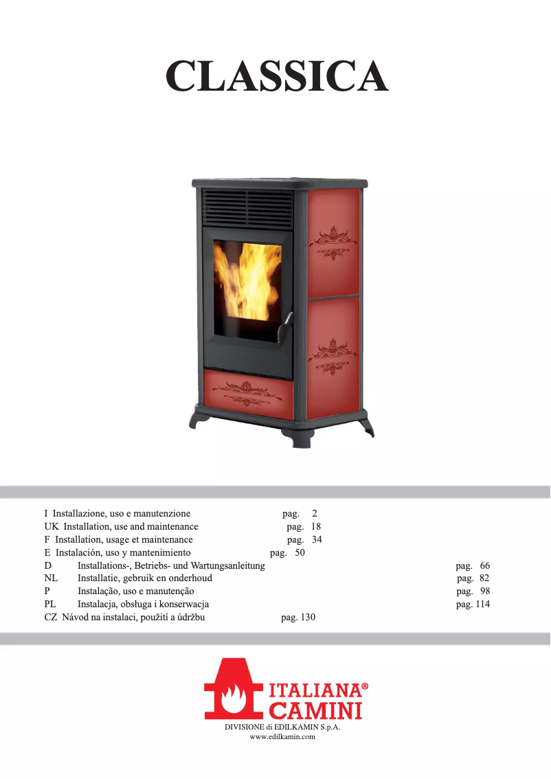 Página 1 del manual Manual de usuario Edilkamin CLASSICA