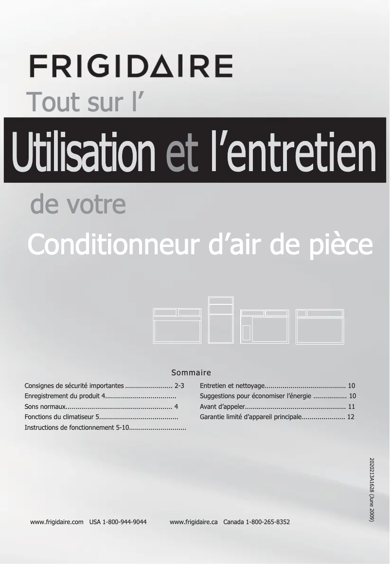 Page n°1 - Manuel utilisateur Frigidaire FFRS1022Q1