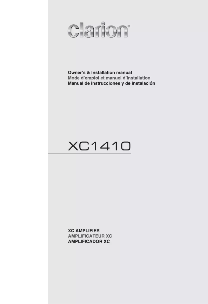 Image de la première page du manuel de l'appareil XC1410