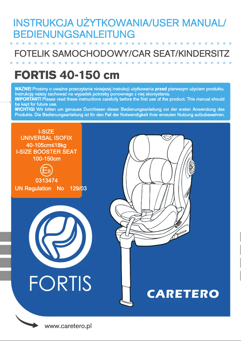 Page n°1 - Manuel utilisateur Caretero Fortis
