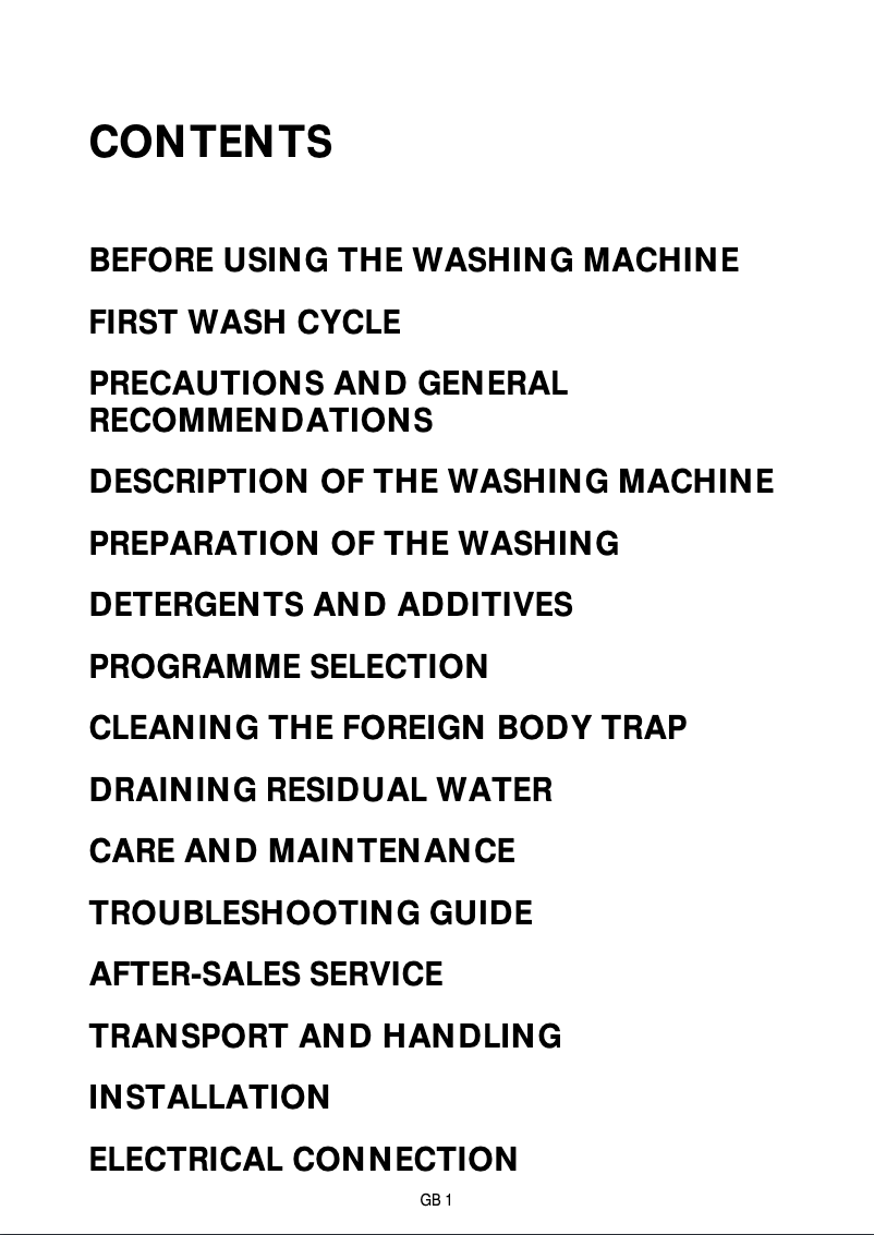 Page 1 de la notice Manuel utilisateur Whirlpool AWE 9726