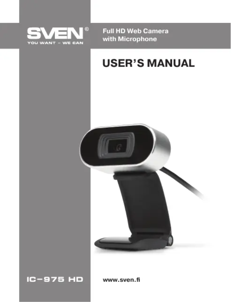 Page 1 de la notice Manuel utilisateur Sven IC-975 HD