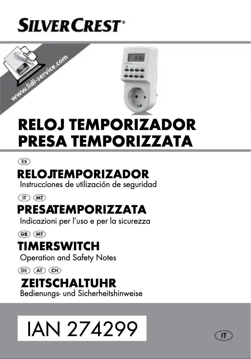 Page 1 de la notice Manuel utilisateur SilverCrest IAN 274299