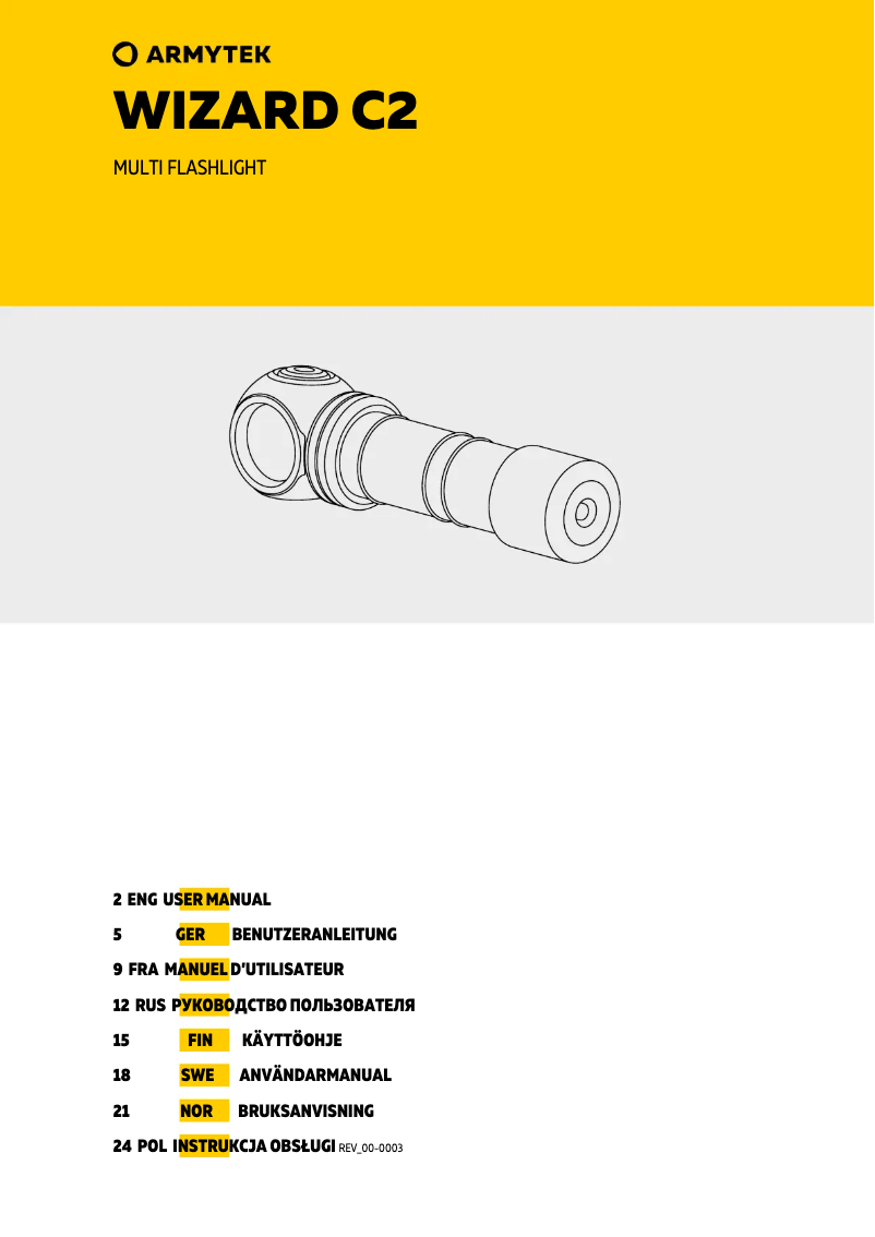 Image de la première page du manuel de l'appareil Wizard C2