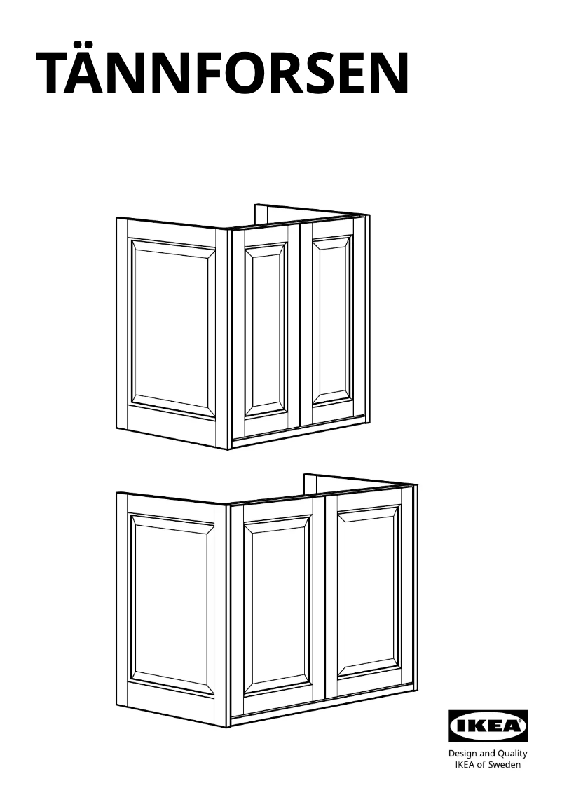 Image de la première page du manuel de l'appareil TÄNNFORSEN 805.354.61