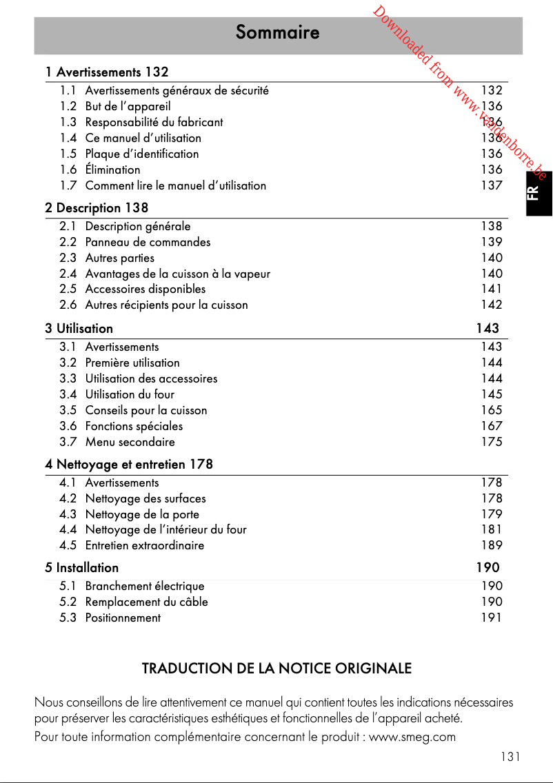 Image de la première page du manuel de l'appareil SF4102VCS