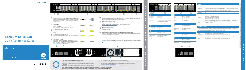 Image de la première page du manuel de l'appareil GS-4554X