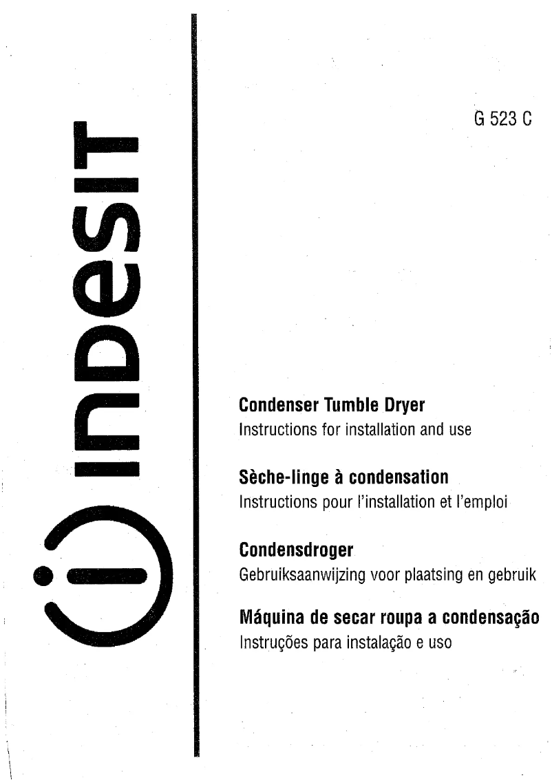 Page n°1 - Manuel utilisateur Indesit g 523 c nl