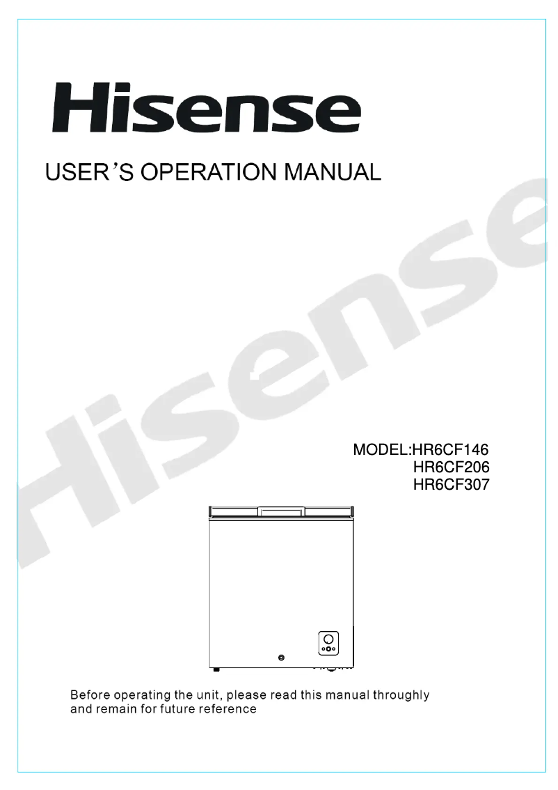 Page 1 de la notice Manuel utilisateur Hisense HR6CF146