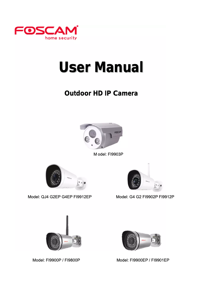 Page 1 of the manual User Manual Foscam G4P-W