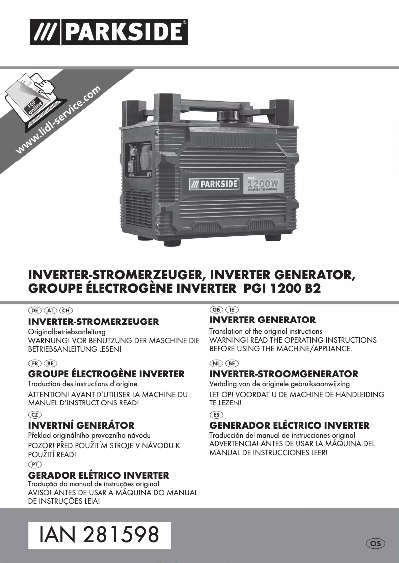 Imagen de la primera página del manual del dispositivo PGI 1200 B2