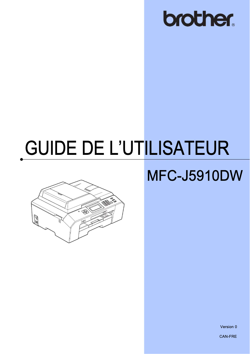 Image de la première page du manuel de l'appareil MFC-J5910DW
