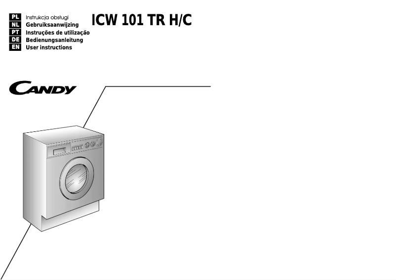 Page n°1 - Manuel utilisateur Candy ICW 101 TR