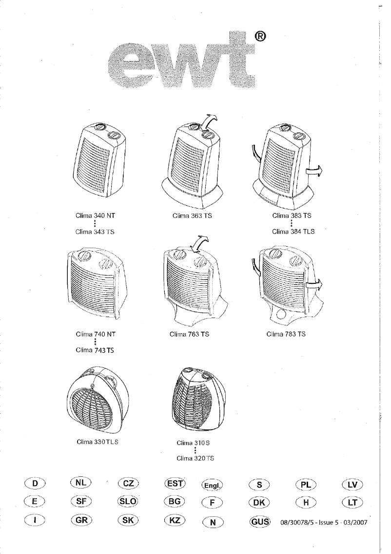 Page n°1 - Manuel utilisateur EWT Clima 363TS