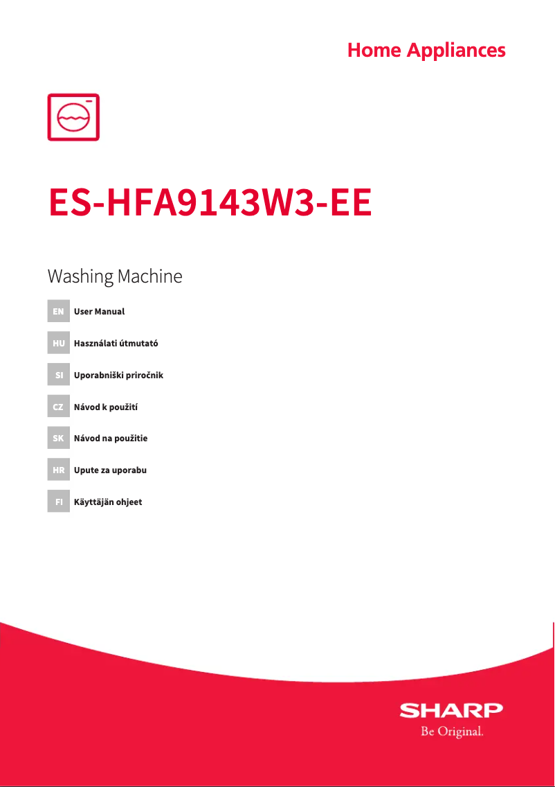 Page n°1 - Manuel utilisateur Sharp ES-HFA9143W3-EE