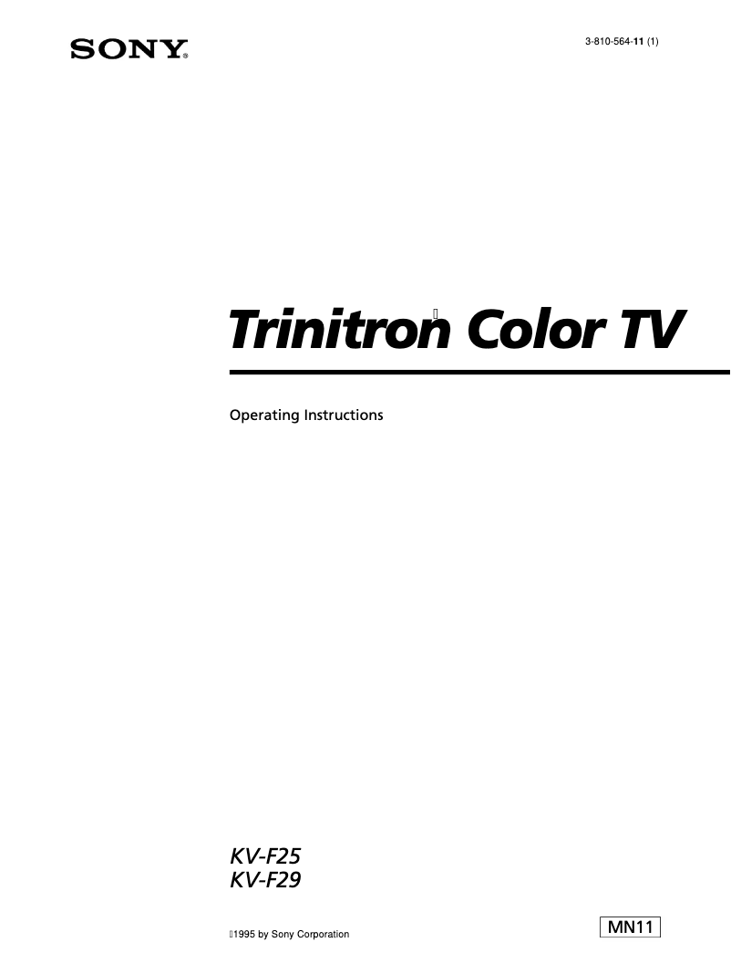 Image de la première page du manuel de l'appareil KV-F25MN11