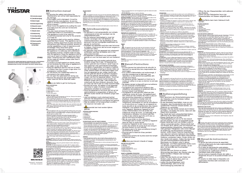 Image de la première page du manuel de l'appareil ST-8922