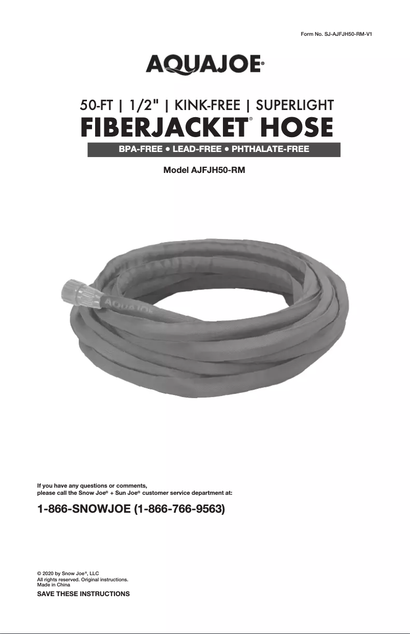 Imagen de la primera página del manual del dispositivo AJFJH50-RM