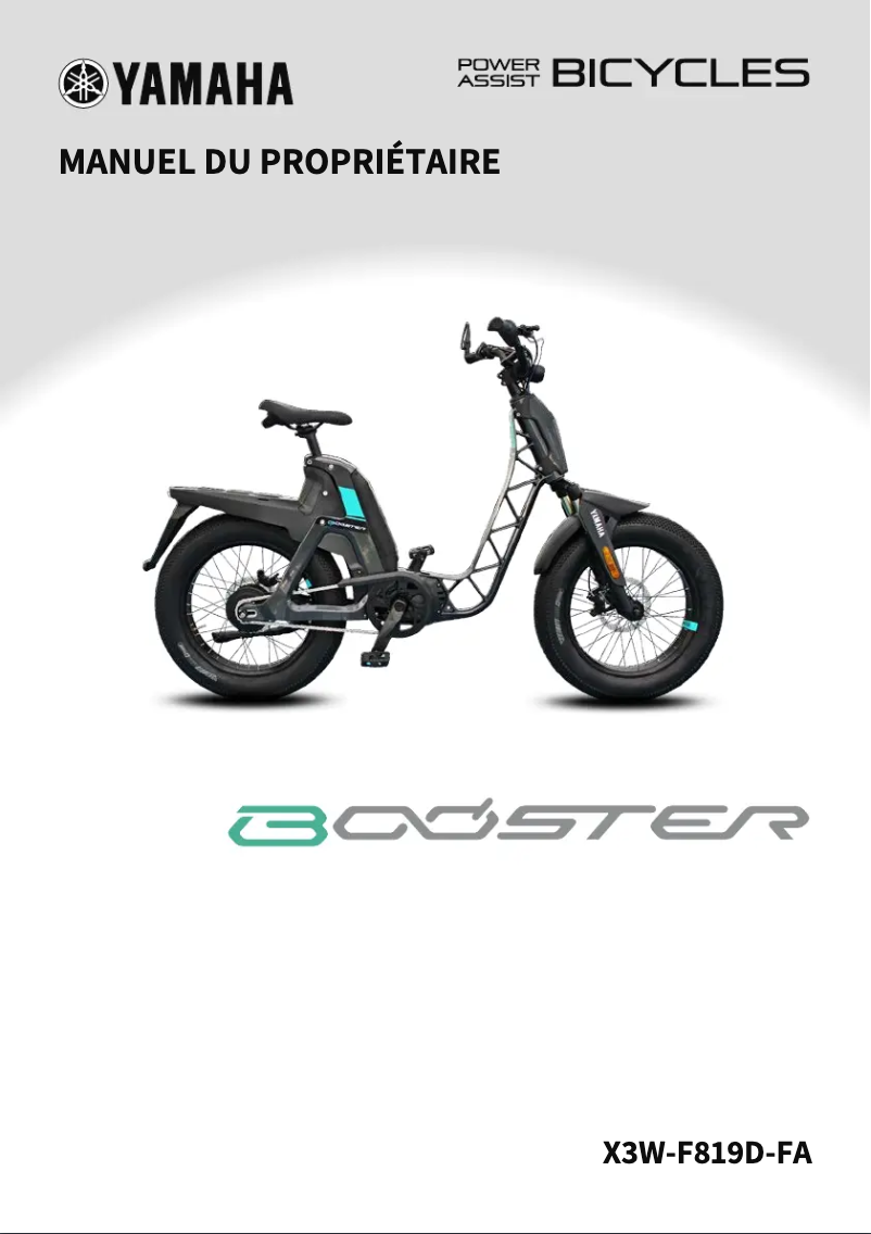 Page n°1 - Manuel utilisateur Yamaha BOOSTER (2023)