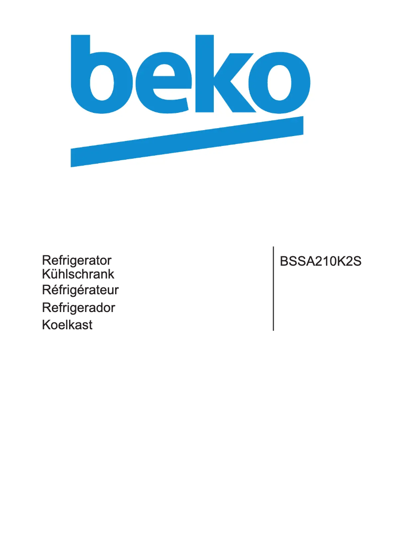 Page 1 de la notice Mode d'emploi Beko BSSA210K2S