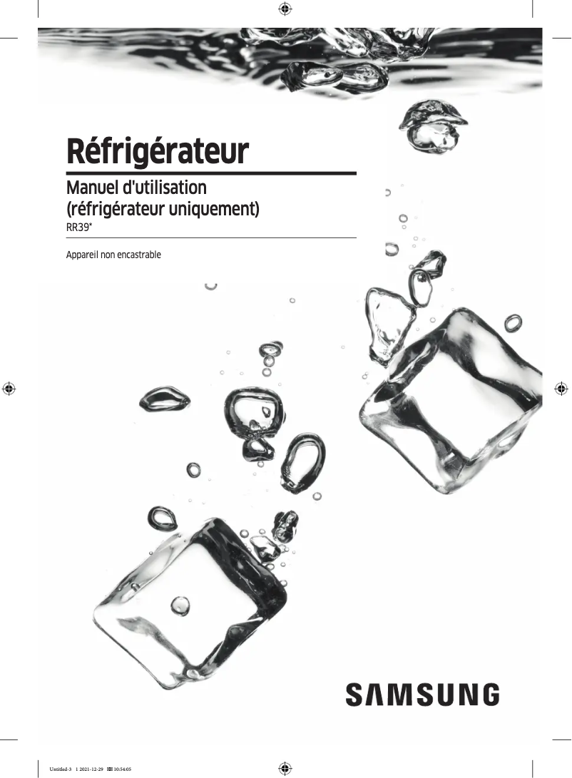 Page n°1 - Manuel utilisateur Samsung RR39M7200SA