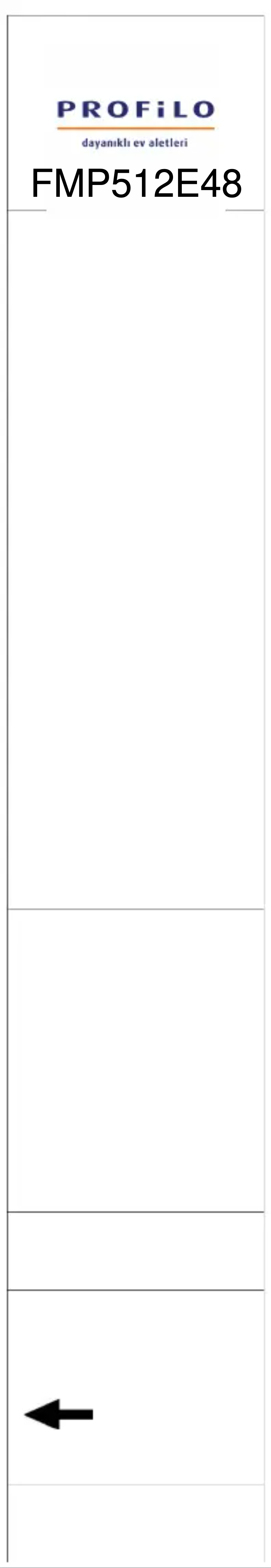 Page 1 de la notice Label énergétique Profilo FMP512E48