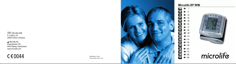 Page 1 de la notice Manuel utilisateur Microlife BP W90