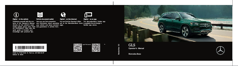 Página 1 del manual Manual de usuario Mercedes-Benz GLS (2020)