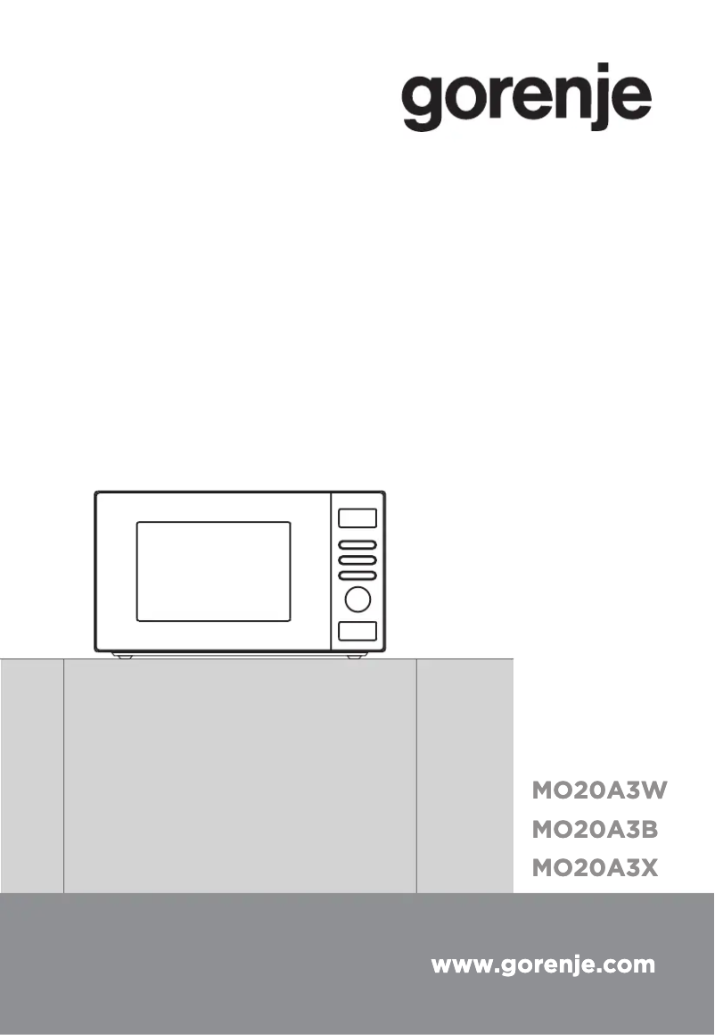 Page n°1 - Manuel utilisateur Gorenje MO20A3B
