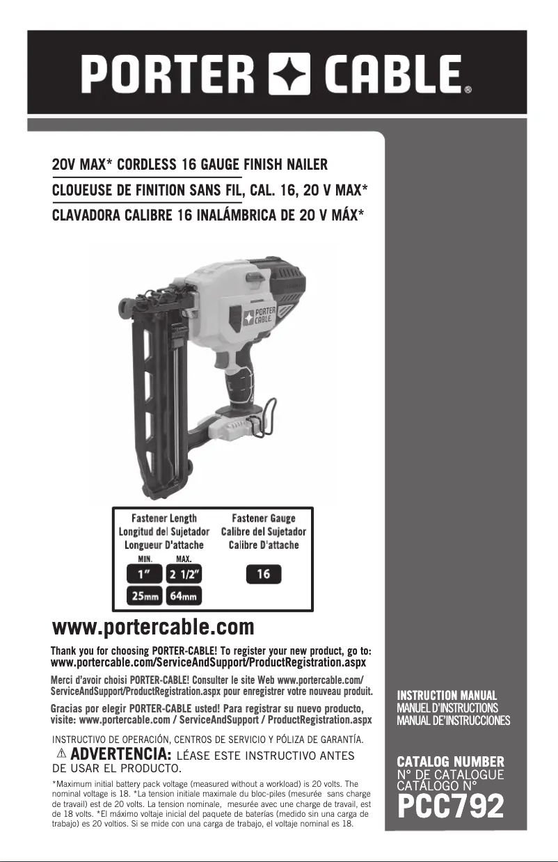 Image de la première page du manuel de l'appareil PCC792