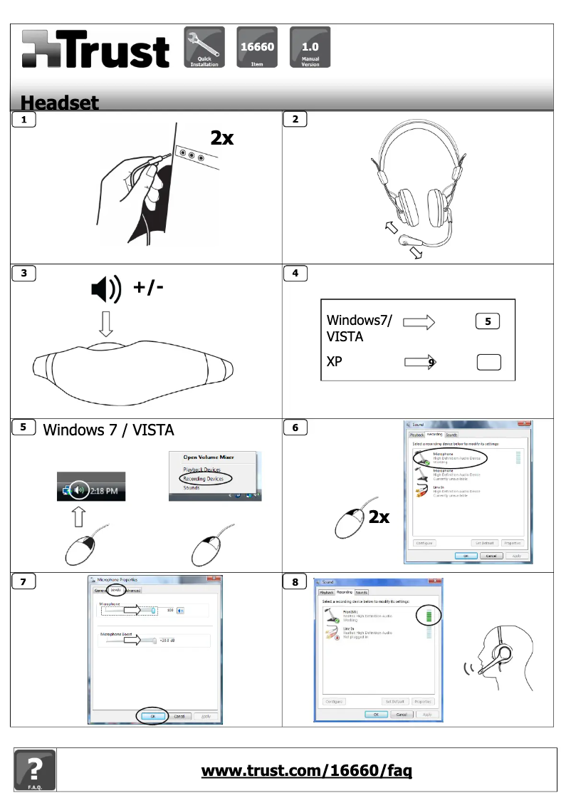 Page n°1 - Manuel utilisateur Trust Comfortline Headset
