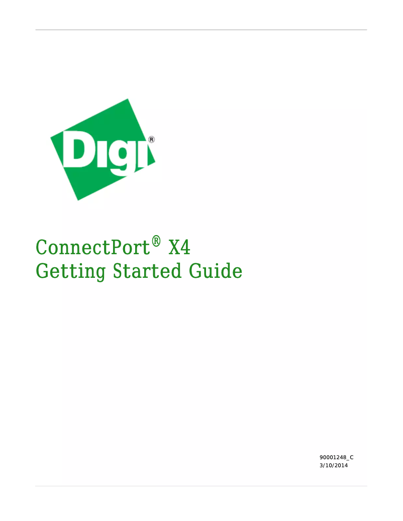 Page 1 de la notice Manuel utilisateur Digi X4-Z1U-U905