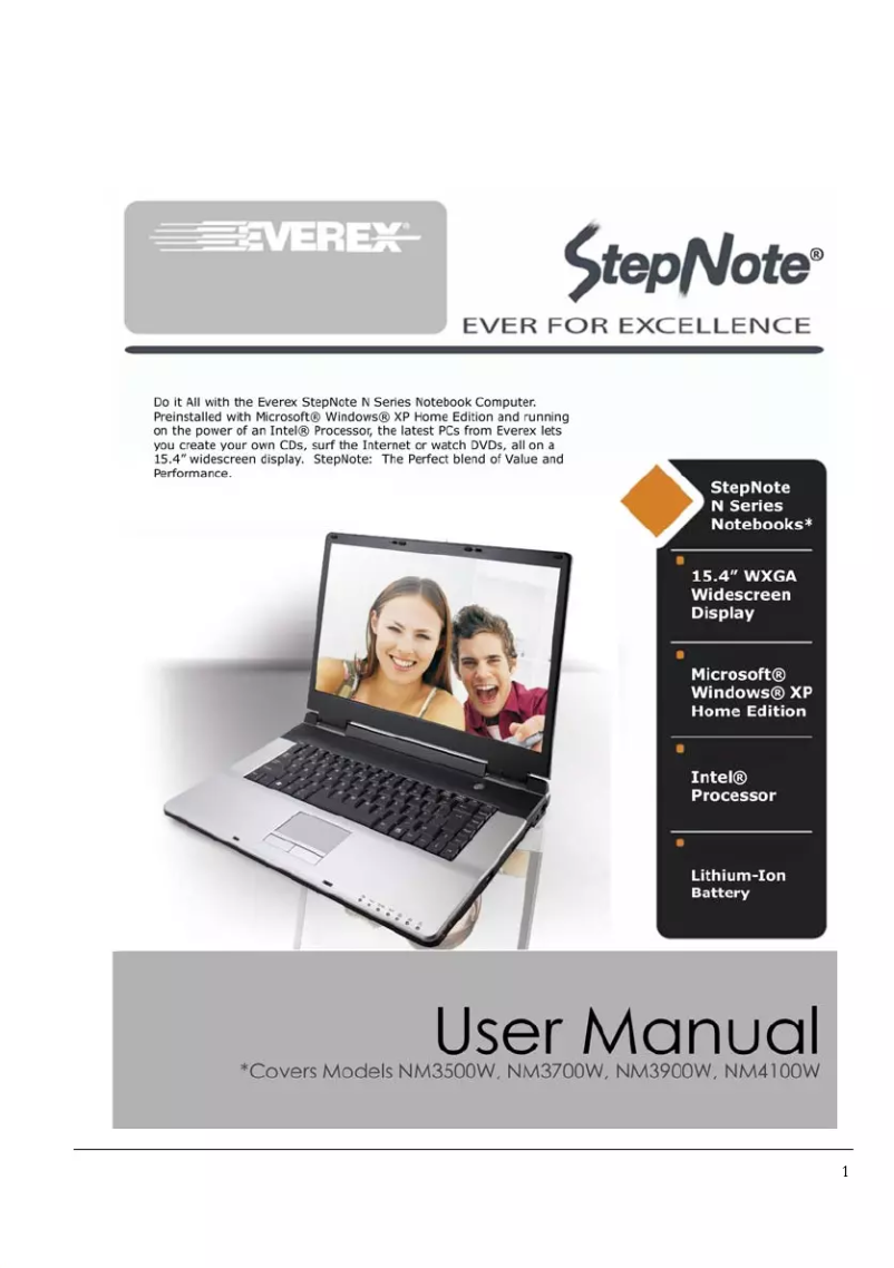 Page n°1 - Manuel utilisateur Everex StepNote NM3500W