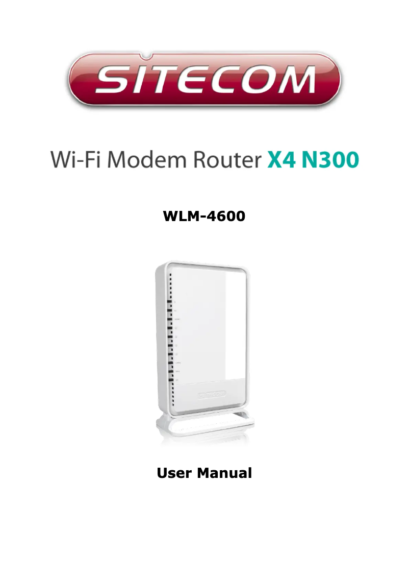 Page n°1 - Manuel utilisateur Sitecom WLM-4600