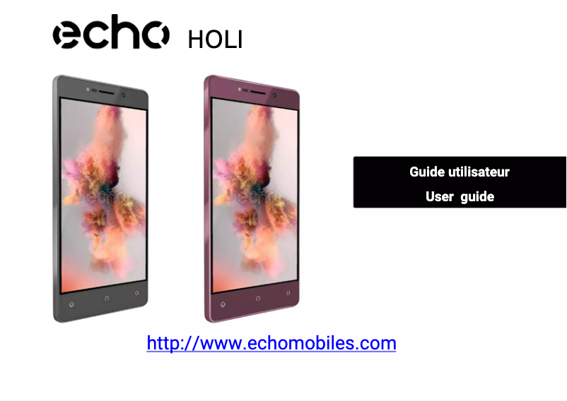 Page 1 de la notice Manuel utilisateur Echo Holi