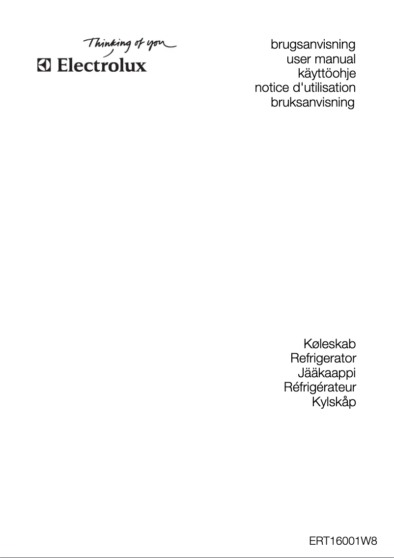 Page n°1 - Manuel utilisateur Electrolux ERT 16001 W