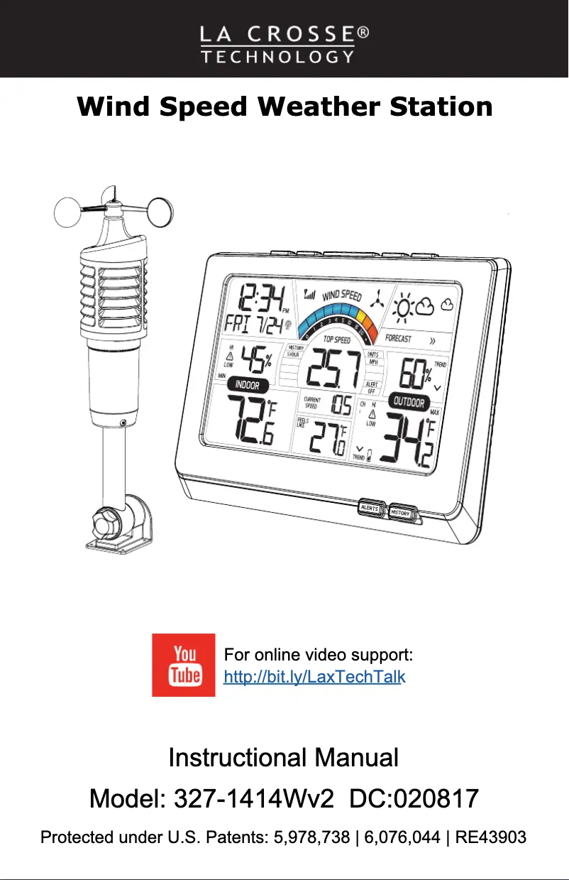 Image de la première page du manuel de l'appareil 327-1414WV2