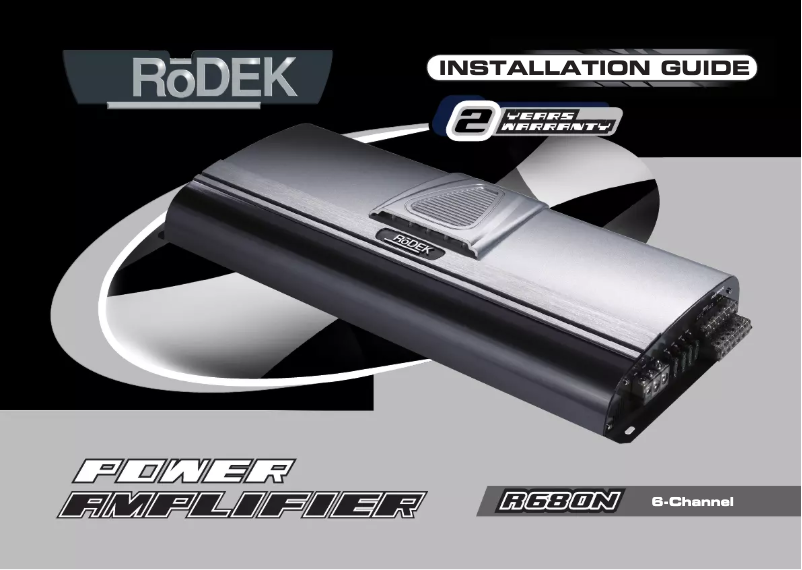 Page 1 de la notice Manuel utilisateur Rodek R680N