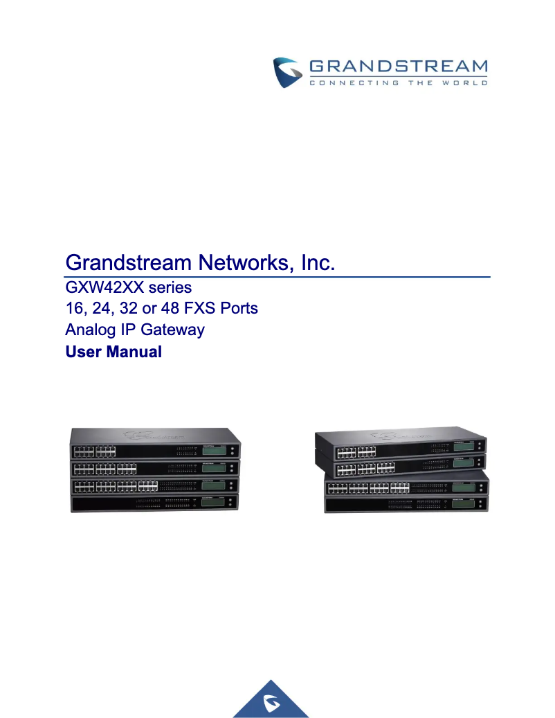 Page 1 de la notice Manuel utilisateur Grandstream GXW4200