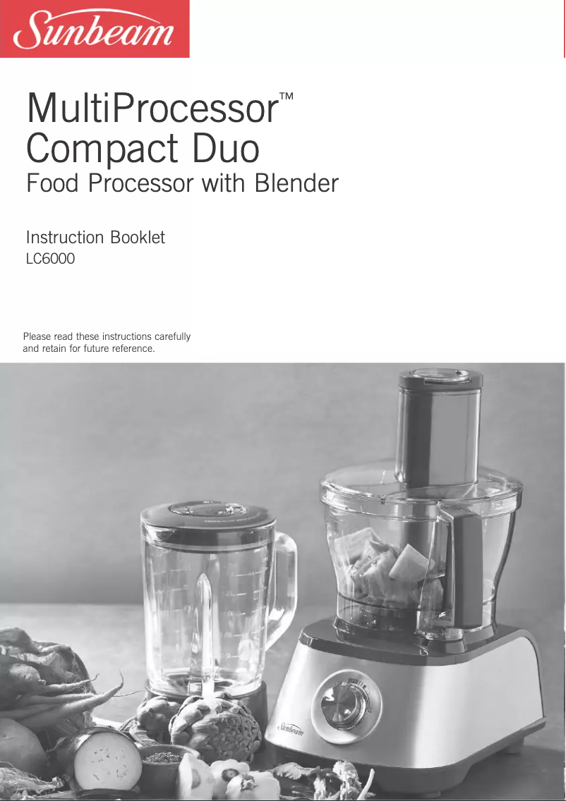 Page n°1 - Manuel utilisateur Sunbeam MultiProcessor Compact LC6000