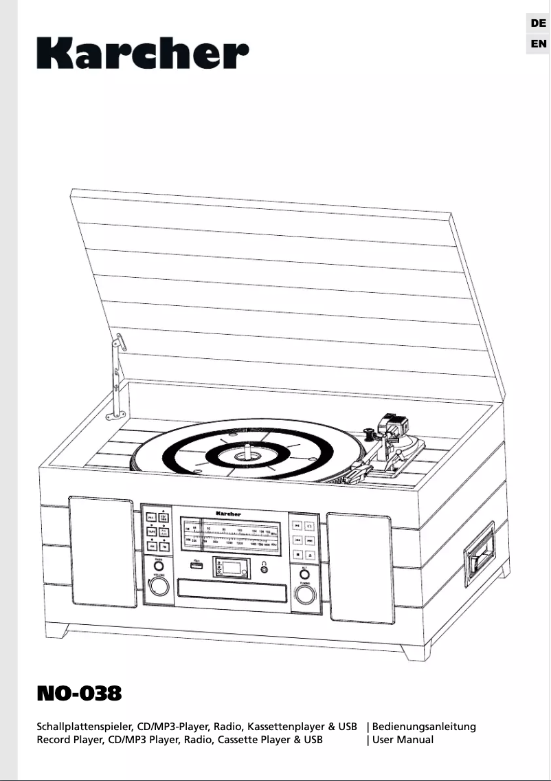Page 1 de la notice Manuel utilisateur Karcher Audio NO-038