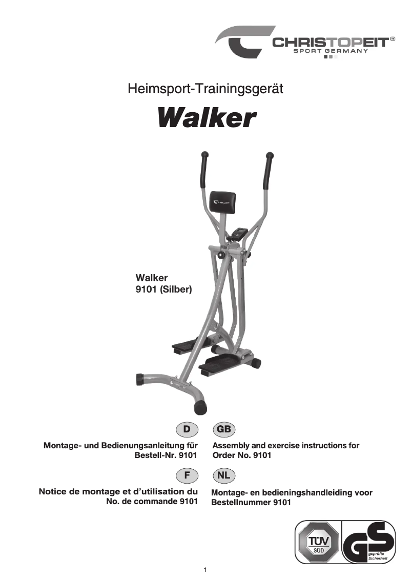 Page n°1 - Manuel utilisateur Christopeit Walker
