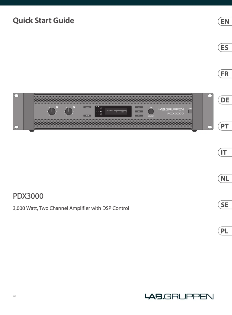 Image de la première page du manuel de l'appareil PDX3000